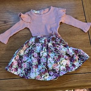 3 month floral pink and purple set